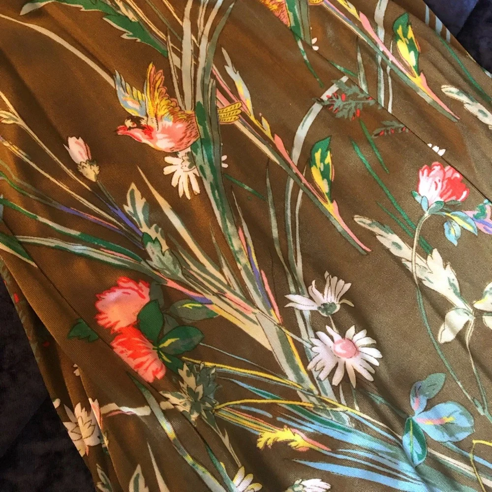 Anthropologie Green Wide-Leg Jumpsuit with Floral Design - Picture 8 of 10
